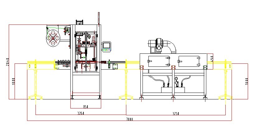 layout of shrinking labeling machine