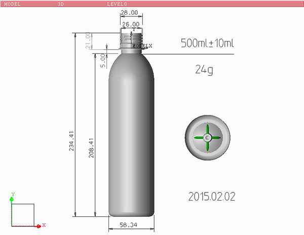 500ml plastic bottle design round