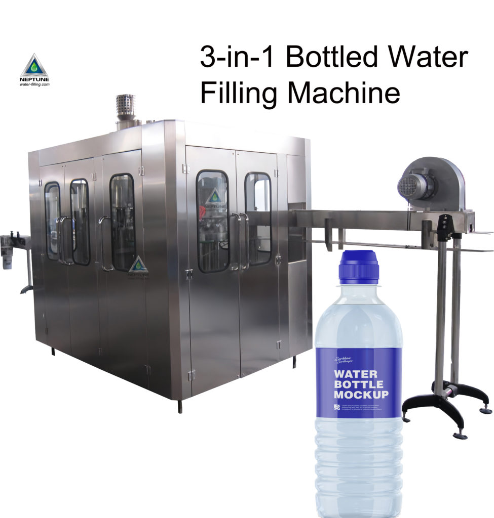 3 in 1 bottled water filling machine