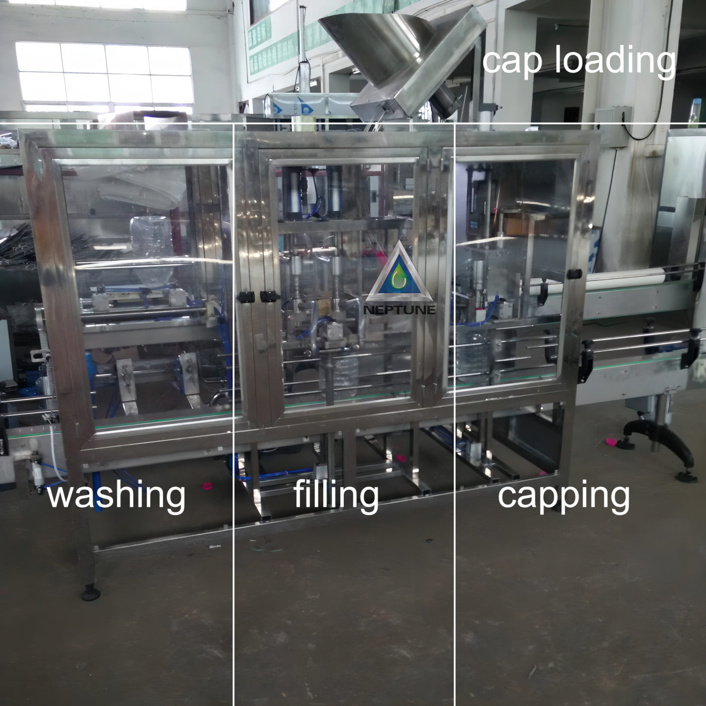 washing filling capping